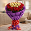 Sweetest Bloom: Red Rose and Chocolate Arrangement | Beautiful Bouquet for Your Beautiful One
